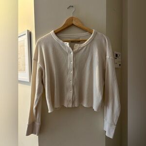 Everlane Cropped Waffle Long sleeve